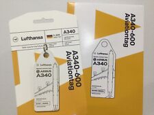 Aviationtag Lufthansa Airbus A340-600 D-AIHO MSN 0767 Aviation Luggage Tag White picture