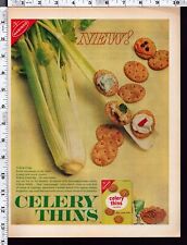 1961 Vintage Print Ad Nabisco Celery Thins Crackers USA picture
