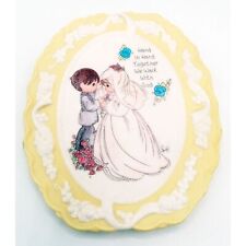 Vintage Precious Moments Ceramic Wall Plaque Hand In Hand Together We Walk God picture