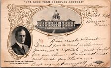 MINNESOTA MN Governor John Johnson Campaign Postcard showing State Capitol picture