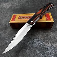 Rough Rider Orange and Black G10 Handle Folding Lockback Clip Blade Pocket Knife picture