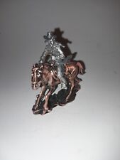 *SUPER SALE* Collectable Metal Cowboy On Horse Copper & Silver Colors New picture