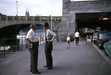 sl44  Original Slide  1966 London policeman along river 784a picture
