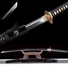 Handmade Japanese Clay Tempered T10 Steel Samurai Katana Sword Sharp  picture