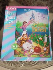 Vtg Disney's Beauty & the Beast Movie Poster Puzzle 300 Pc 2' x 3' 90's  picture