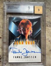 2000 Famke Janssen Topps Marvel X-Men Autograhed  Card As Jean Grey Auto Bgs 9 picture