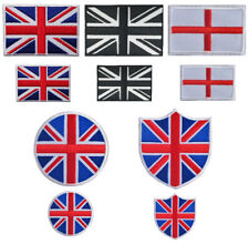 Union Jack and England Flag Iron On / Sew On Embroidered Patch Badge Transfer picture