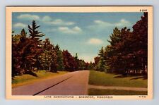 Edgerton WI-Wisconsin, General Greetings, Scenic Country Road Vintage Postcard picture