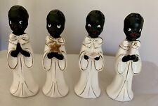4 Vintage Lefton Japan Choir Boys - Candle , Star , Book ,  African American picture