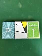 *Used* Lot Of 3 Used Playing Cards - Echoes, Virtuoso SS17, Splatter Fontaines picture