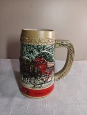 1987 C Series Anheuser Busch Budweiser Beer Clydesdale Holiday Stein Mug Cup picture
