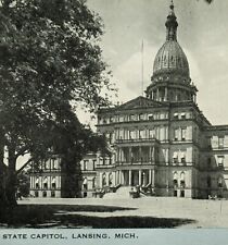 Vintage POSTCARD The State Capitol Lansing Michigan Historic Silver Unposted picture