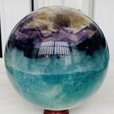 3740g Natural Fluorite ball Colorful Quartz Crystal Gemstone Healing picture