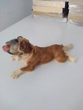 Castagna Italy Cute English Bulldog Lying Down Figurine, Excellent Condition picture