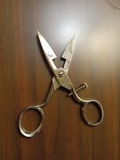 Vintage Antique Buttonhole Scissors  Adjustable Screw 4 In. Size PAT PEND. USA picture