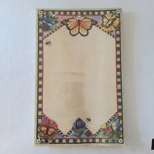 Susan Winget Note Pad, 50 Sheets, Butterflies, Flowers, New picture