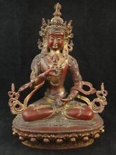 Old Tibetan Glit Bronze Vajrasattva Dorje Sempa Buddha, 8 ½” tall picture