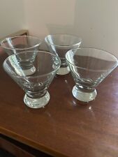 Martini Glasses W/Heavy Bottom Stemless Set Of 4 - Excellent Condition 4” picture