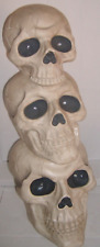 27.5” Tall Lit Animated Talking Stacked Skulls Halloween Decorative Prop picture