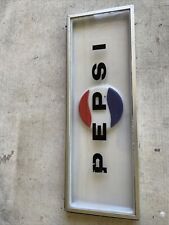 Vintage Pepsi Sign Display Cooler Plastic Plexiglass 60’s 70’s 1969-71 Logo picture