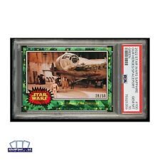 2022 Topps Star Wars Sapphire Our Heroes at the Spaceport 100 Green 28/50 PSA 10 picture