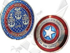 US Navy USN Captain America Shield Ask Chief CPO Challenge Coin 1A2 picture