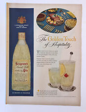 1953 Seagram's Gin Ancient Bottle Distilled Dry Gin , Kotex  Vintage Print Ads picture