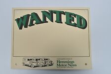 Hemmings Motor News Wanted Sign Green Lettering 11