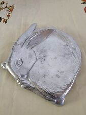 Vintage 1988 Arthur Court Bunny Rabbit Aluminum Serving 7