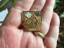 Rare Vintage Harley Davidson 1960's 25,000 Mile Club Pin - New on Card picture