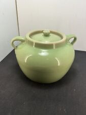 Radcliff Potteries Alberta Canada Ceramic Clay Crock Pot Green Hand Made #3 picture