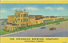 Vintage Spearman Brewing Co Pensacola FL Florida Curteich Linen Postcard MINT picture