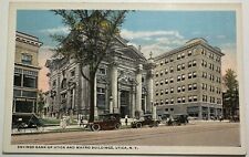 Savings Bank of Utica New York Mayro Buildings Old Cars Arrow Trucks Postcard picture