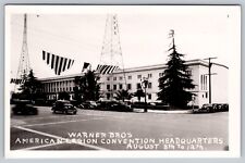 RPPC Warner Bros Brothers Studio American Legion Headquarters Postcard - M1 picture