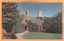 D2125 Wee Kirk of the Heather Glendale CA Linen Postcard Longshaw Card Co. #1057 picture