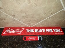 Budweiser Rubber Bar Runner Spill Mat (Size 23 3/4
