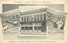 c1910 Smith's Restaurant Interior and Exterior Views, Detroit, Michigan Postcard picture