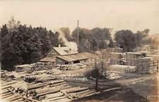 EAST ARLINGTON, VT ~ GROUT LUMBER MILL OVERVIEW, REAL PHOTO PC ~ 1907-20 picture