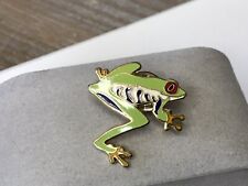 Goldtone Green Tree Frog Tac Pin picture