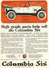 1919 Original Columbia Six Ad. 4-Passenger Sport Model. 5 Wire Wheels picture