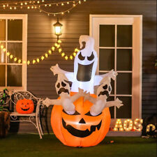 5.9FT Light Up Pumpkin Inflatable Outdoor Halloween Yard Decoration w/ LED Light picture