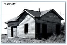 c1981 ICG Depot Quimby Iowa IA Railroad Train Depot Station RPPC Photo Postcard picture