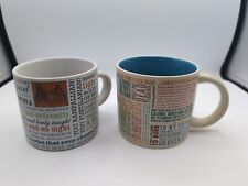 2 Cups Mug  Unemployed Philosophers Guild  Shakespeare Insults 16 Oz picture