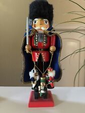 Timeless Treasures Nutcracker Toy Soldier Holding 3 Smaller Deluxe 15