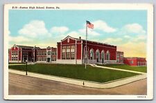 Easton PA Pennsylvania Postcard High School American Flag Northampton County picture