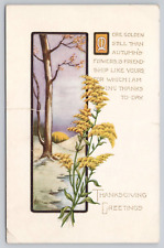 Vtg Post Card Thanksgiving Greetings H132 picture