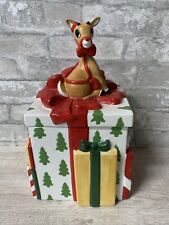 Lenox Rudolph The Red-Nosed Reindeer Cookie Jar 2002 Christmas Centerpiece picture