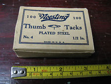 NOESTING No. 4  PLATED  STEEL  THUMB  TACKS  USA  picture