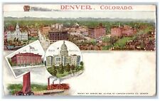 c1900's U.S. Mint State Capitol Denver Colorado CO, Multiview Antique Postcard picture