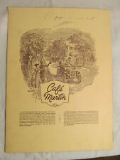 VINTAGE MENU CAFE MARTIN MONTREAL Canada 1950'S MENU French / English picture
